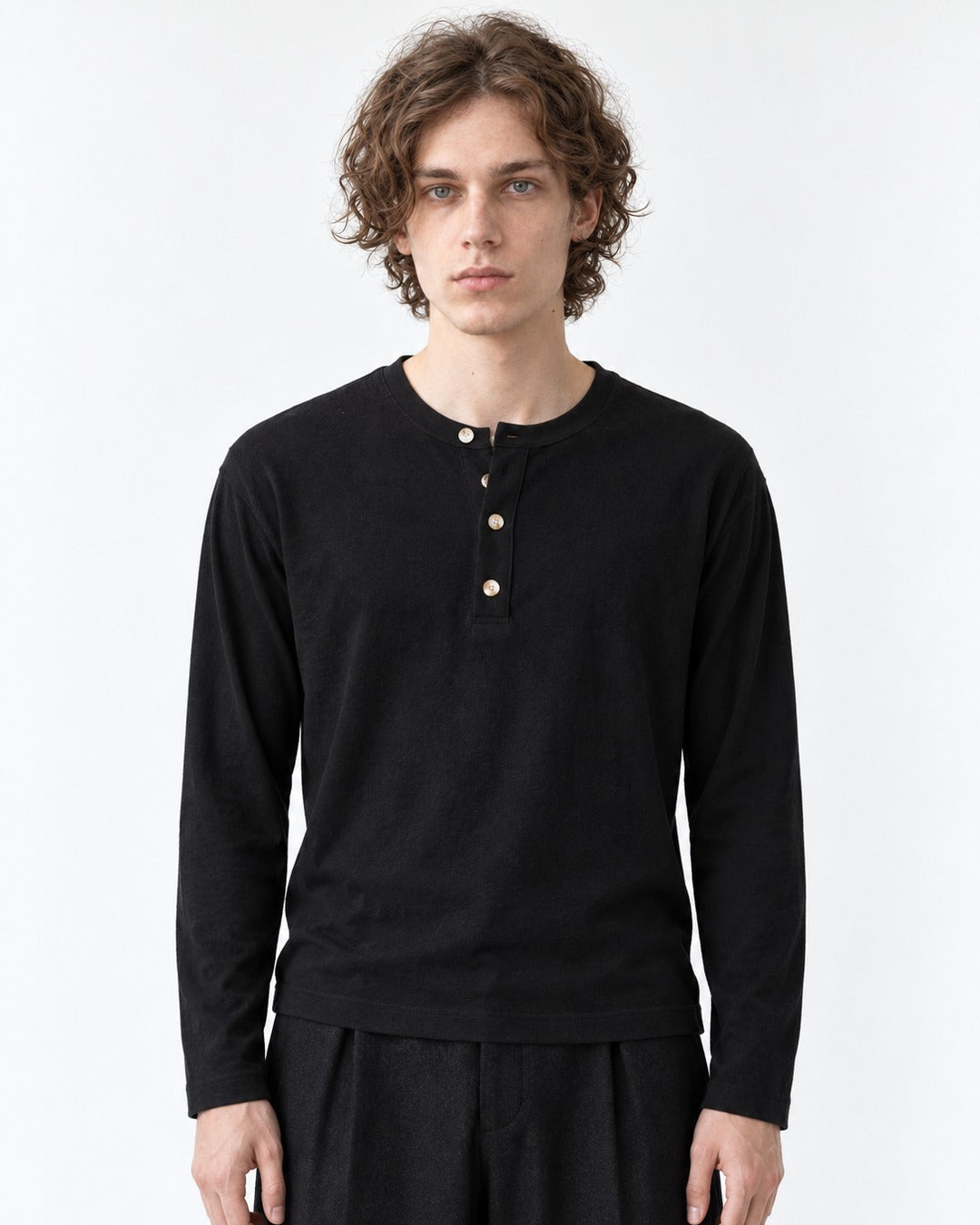 Henley Button-Placket Top