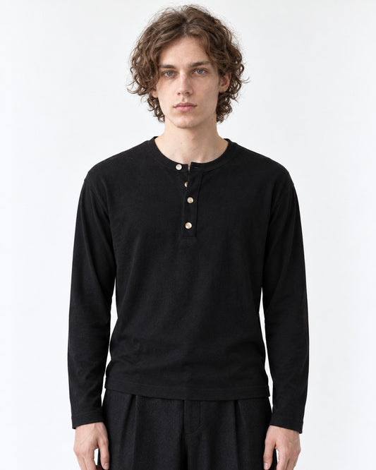 Henley Button-Placket Top