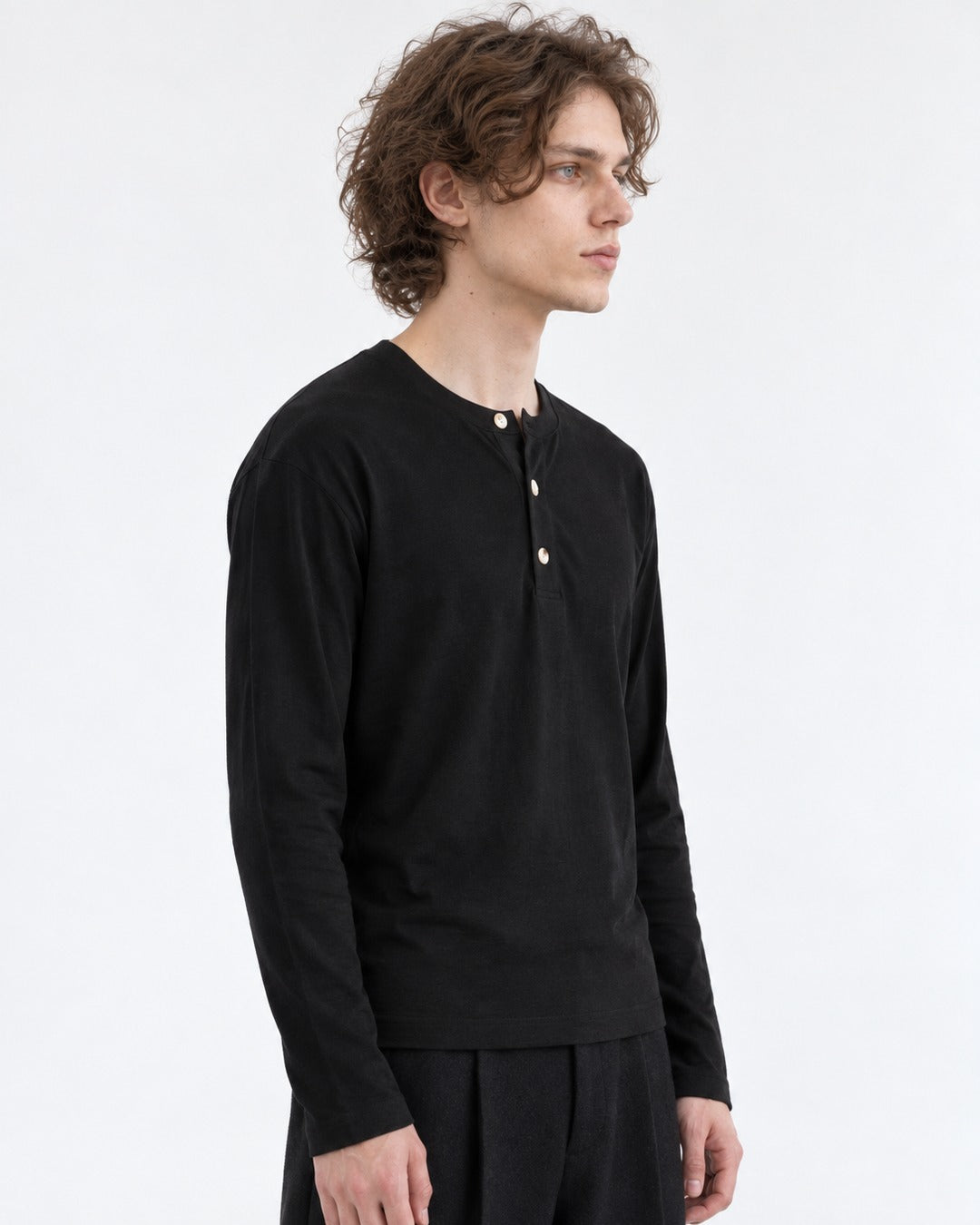 Henley Button-Placket Top