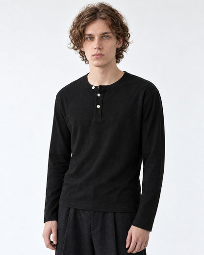 Henley Button-Placket Top