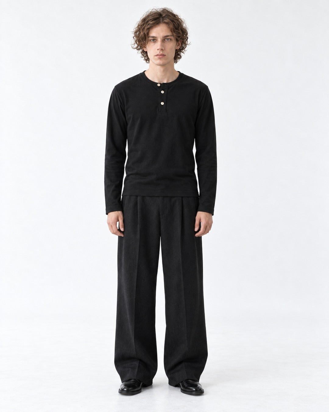 Henley Button-Placket Top