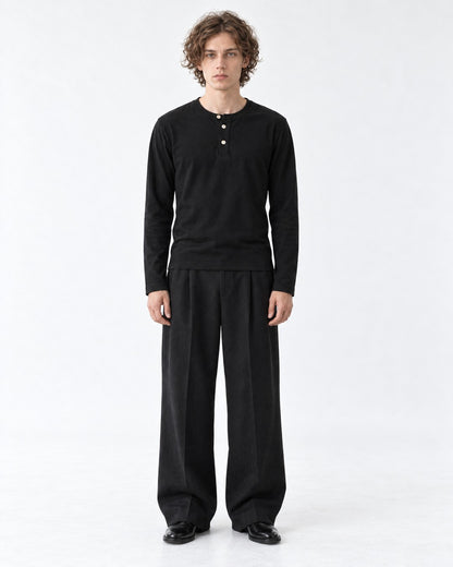 Henley Button-Placket Top