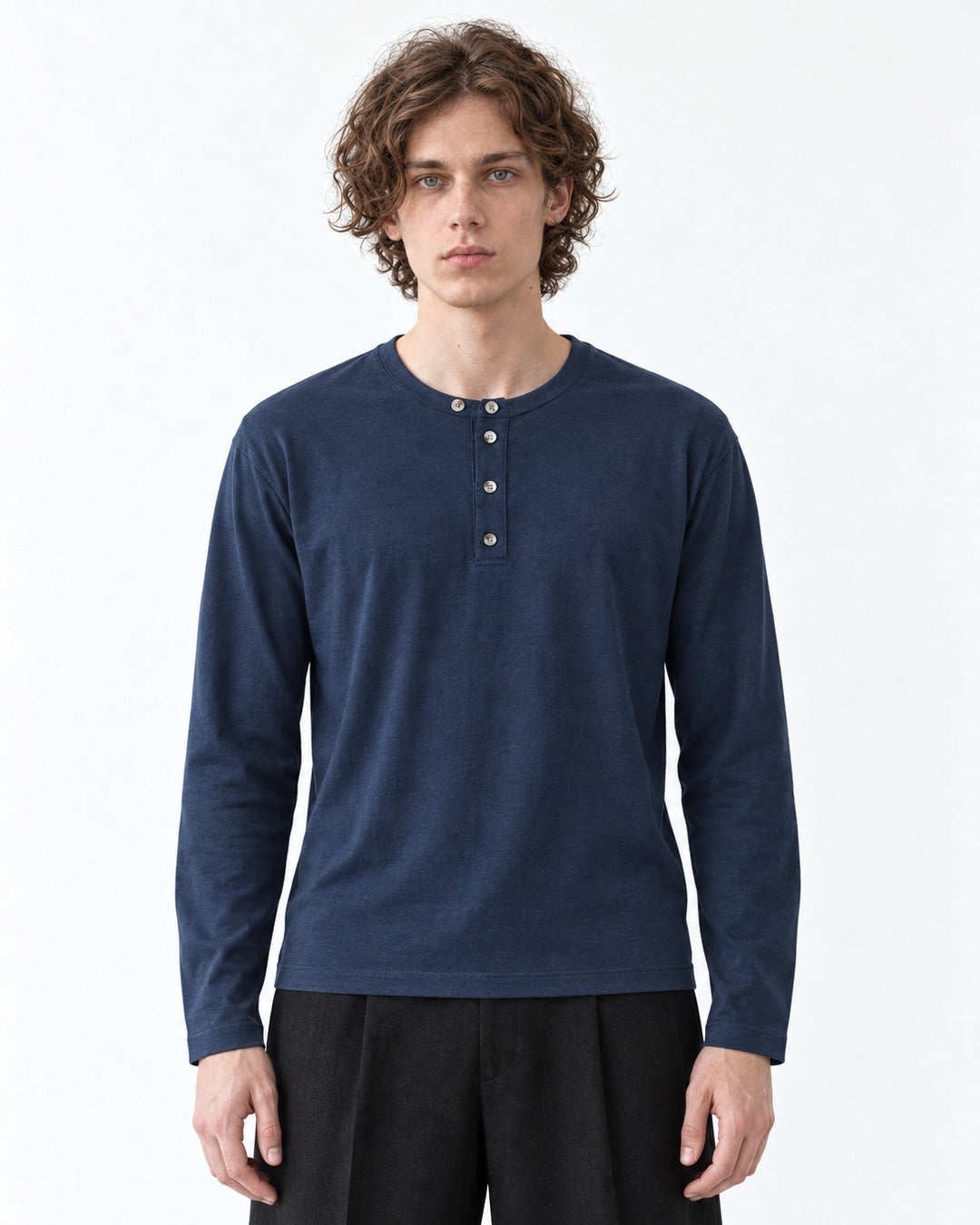 Henley Button-Placket Top