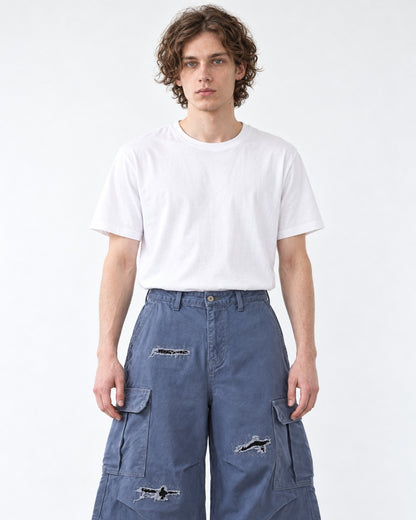Distressed Cargo Shorts