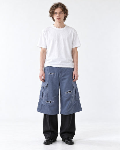Distressed Cargo Shorts