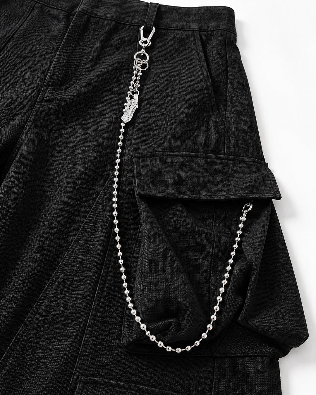 Double Flap-Pocket Wide-Leg Cargo Pants