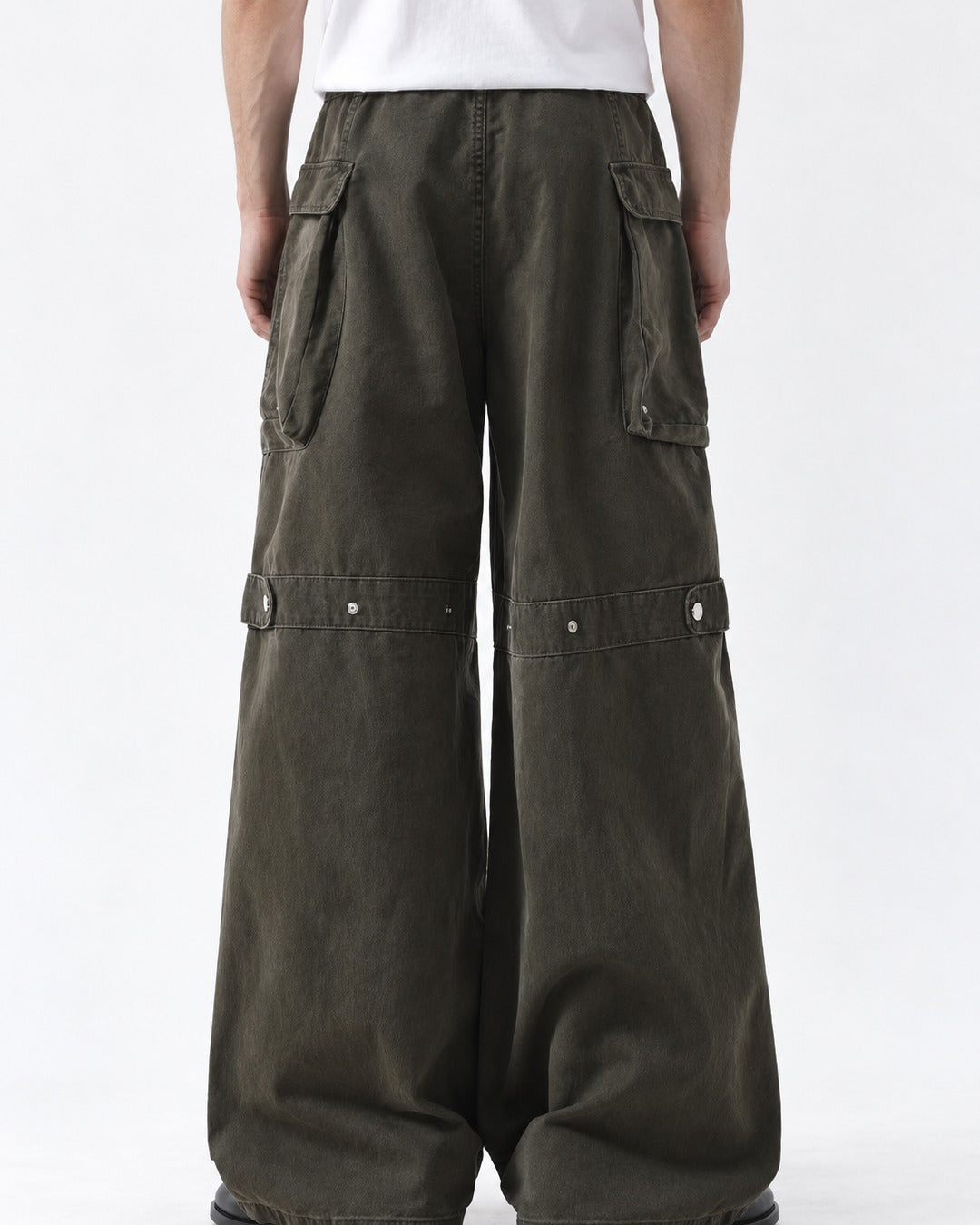 Knee Strap Multi-Pocket Cargo Pants