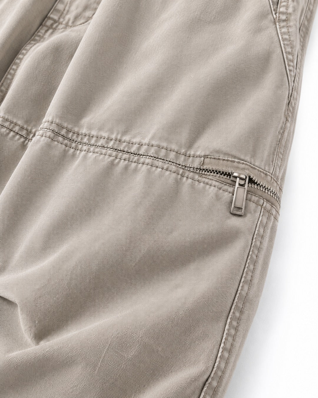 Zip Pocket Drawstring Cargo Pants