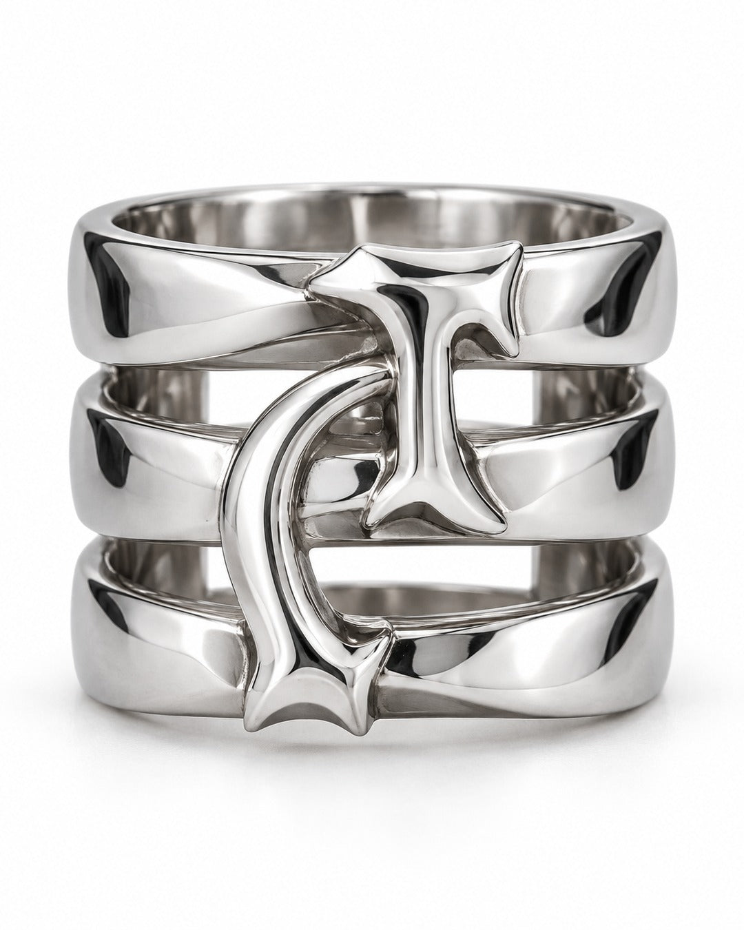 Layered Claw-Prong Ring