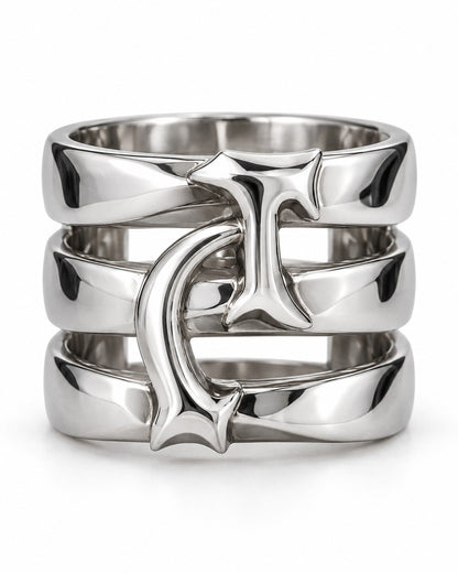 Layered Claw-Prong Ring