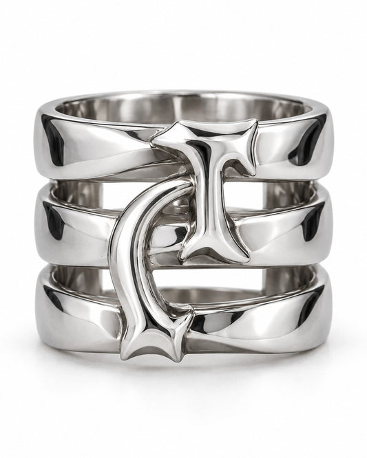 Layered Claw-Prong Ring