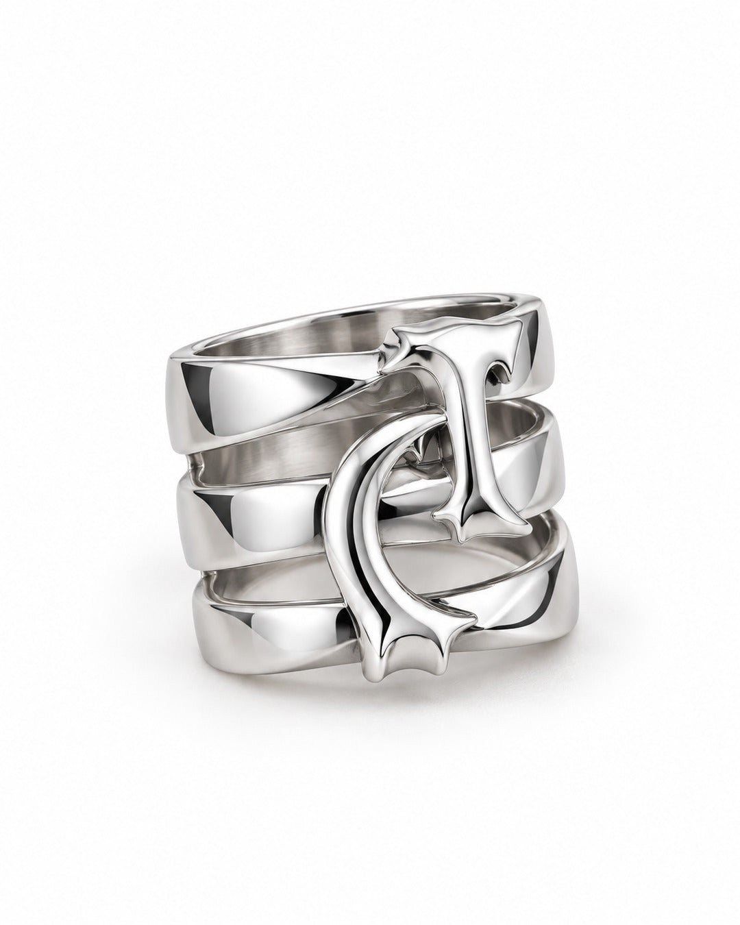 Layered Claw-Prong Ring