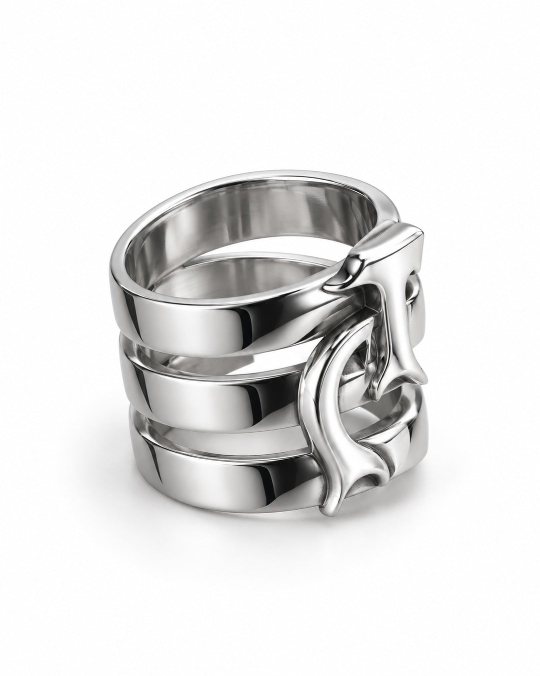 Layered Claw-Prong Ring