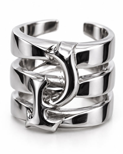 Layered Claw-Prong Ring