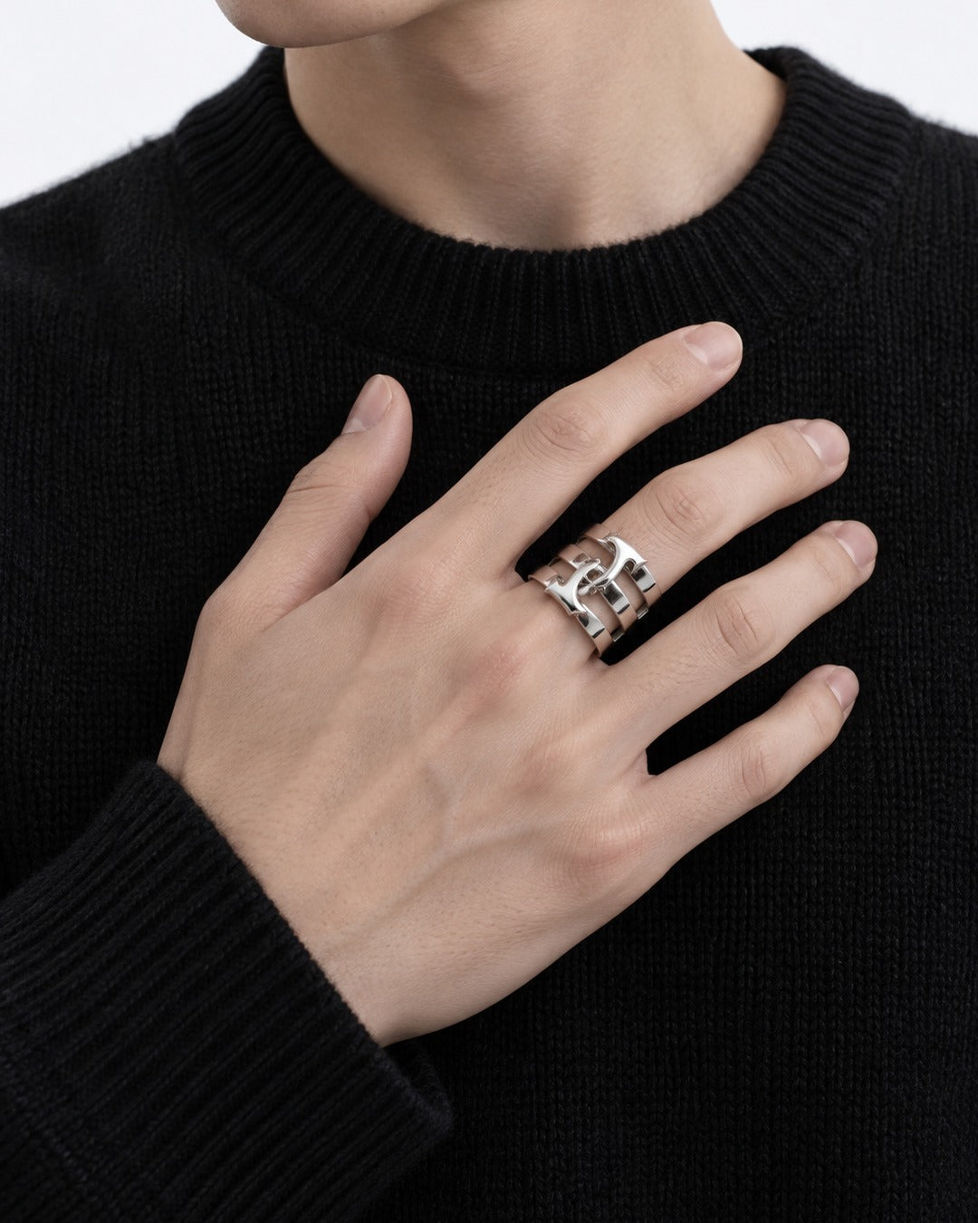 Layered Claw-Prong Ring