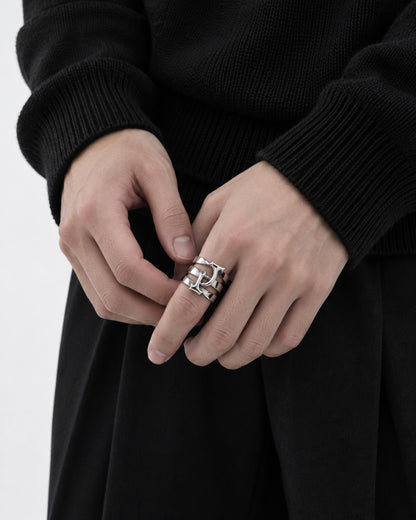 Layered Claw-Prong Ring
