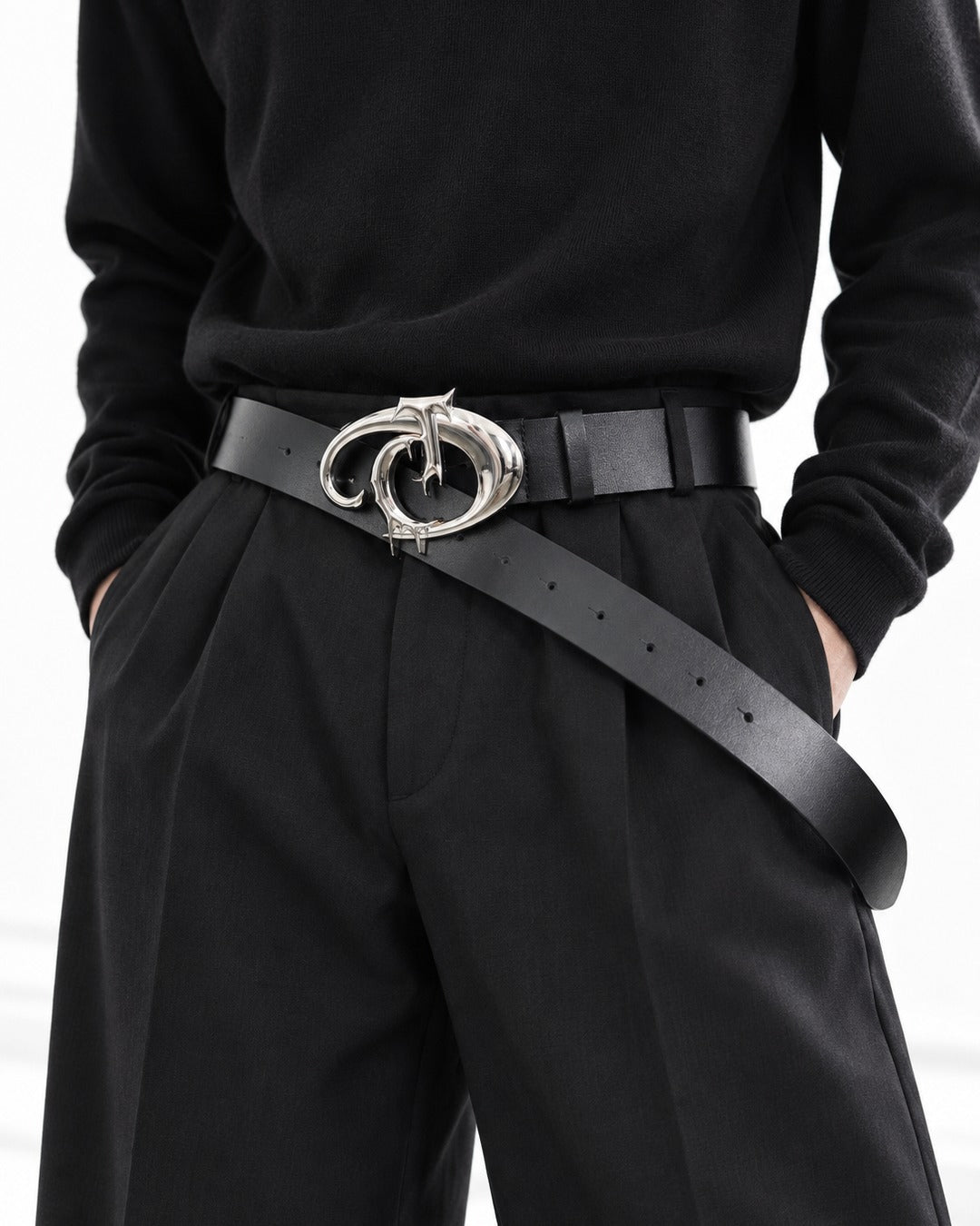 Sculpted Hook Buckle Belt