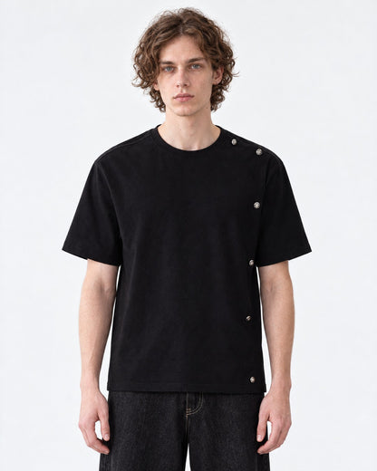 Tee with Side Button Placket