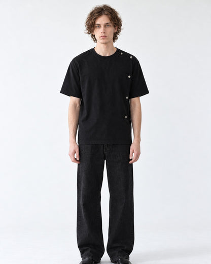 Tee with Side Button Placket