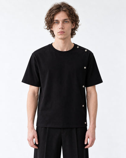 Tee with Side Button Detail
