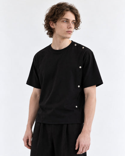 Tee with Side Button Detail