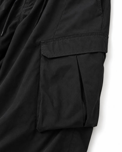 Drawstring Flap-Pocket Wide-Leg Cargo Pants