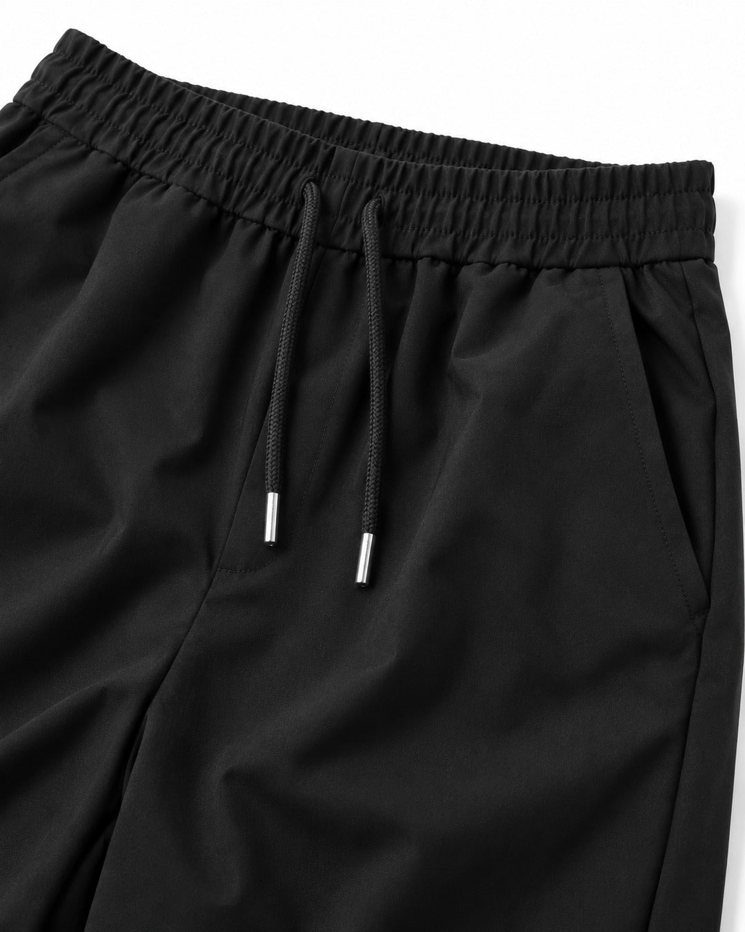 Cinched Hem Drawstring Wide-Leg Trousers