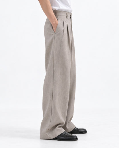 Curved Yoke Wide Trousers