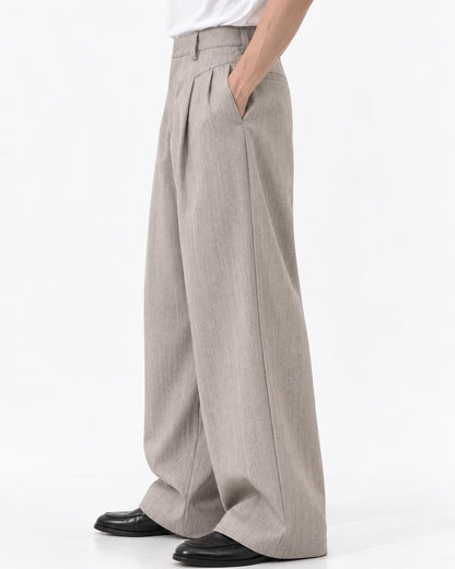 Curved Yoke Wide Trousers