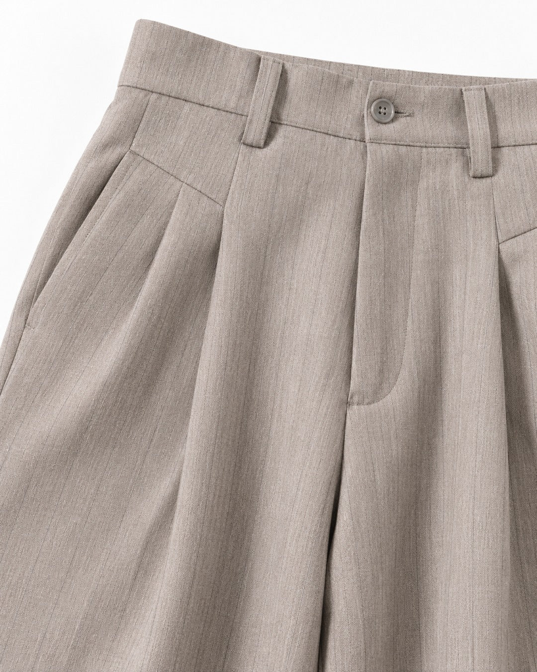 Curved Yoke Wide Trousers