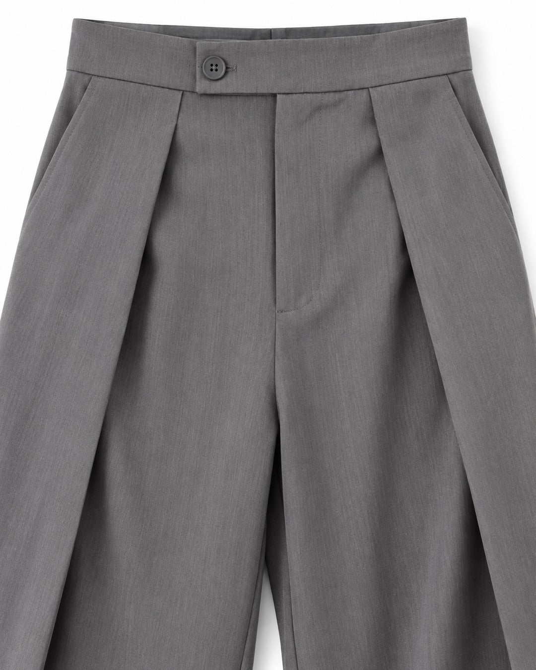 Draped Panel Wide-Leg Trousers