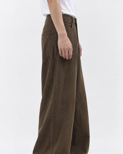 Knee-Panel Wide-Leg Jeans