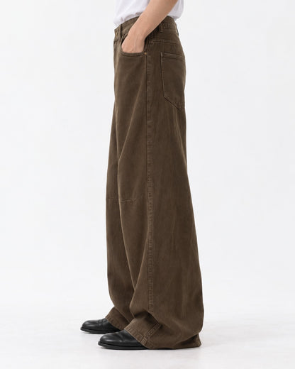 Knee-Panel Wide-Leg Jeans