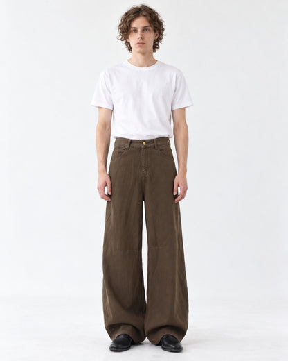 Knee-Panel Wide-Leg Jeans
