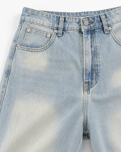 Sun-Faded Wide-Leg Jeans