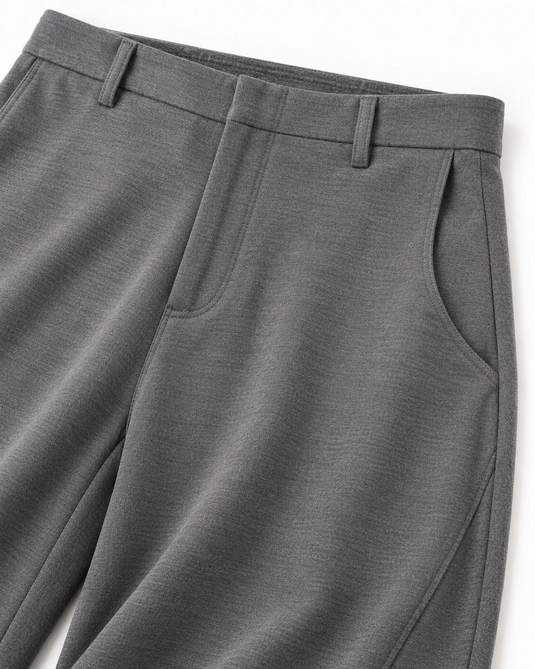 High-Waist Wide-Leg Trousers with Contrast Side-Seam Piping