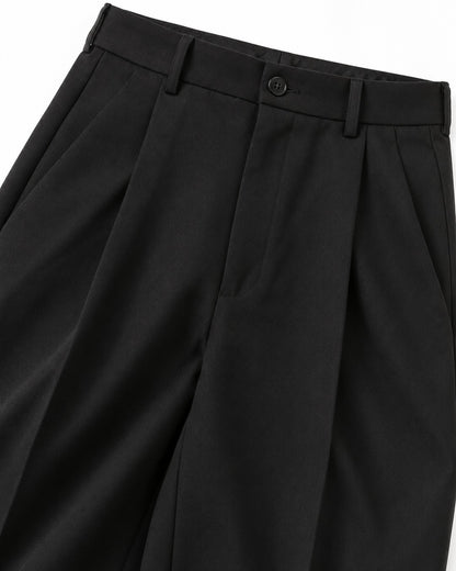 Pleated Wide-Leg Trousers