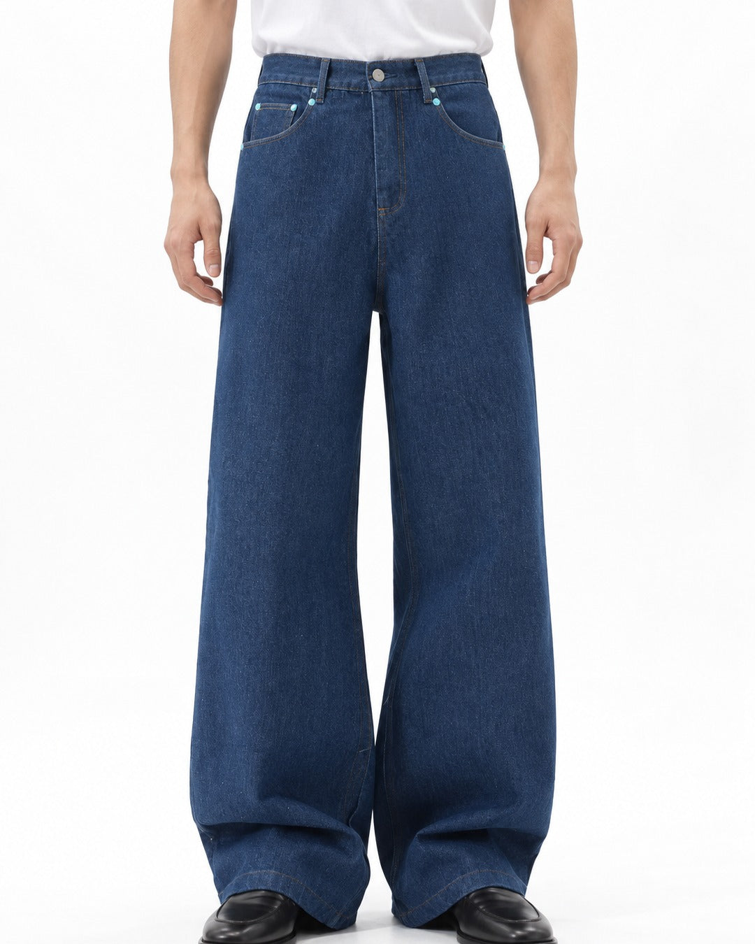 Wide-Leg Five-Pocket Jeans