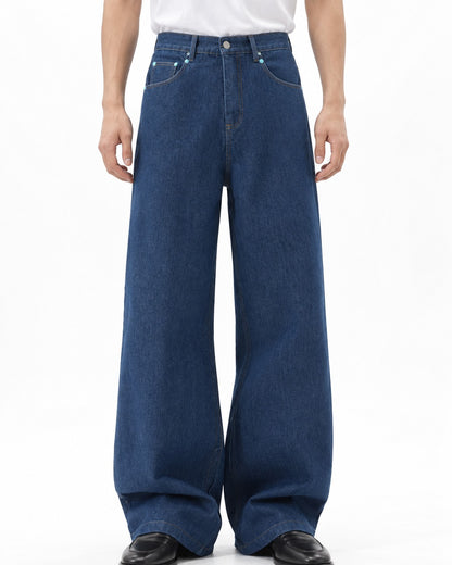 Wide-Leg Five-Pocket Jeans