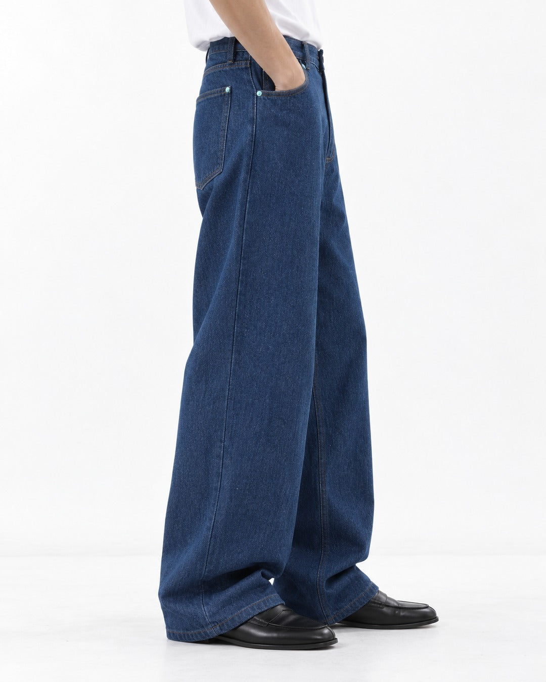Wide-Leg Five-Pocket Jeans