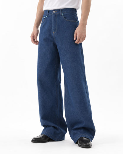 Wide-Leg Five-Pocket Jeans