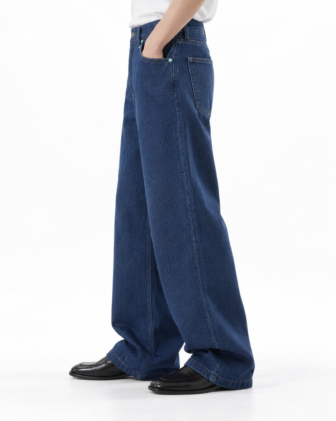 Wide-Leg Five-Pocket Jeans