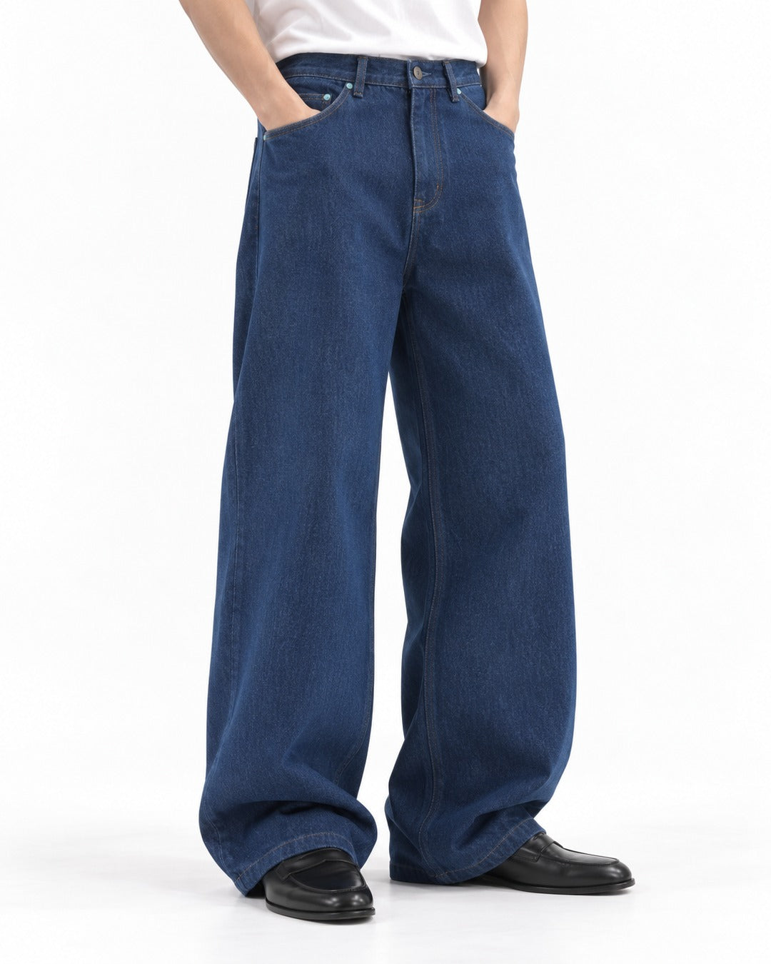 Wide-Leg Five-Pocket Jeans