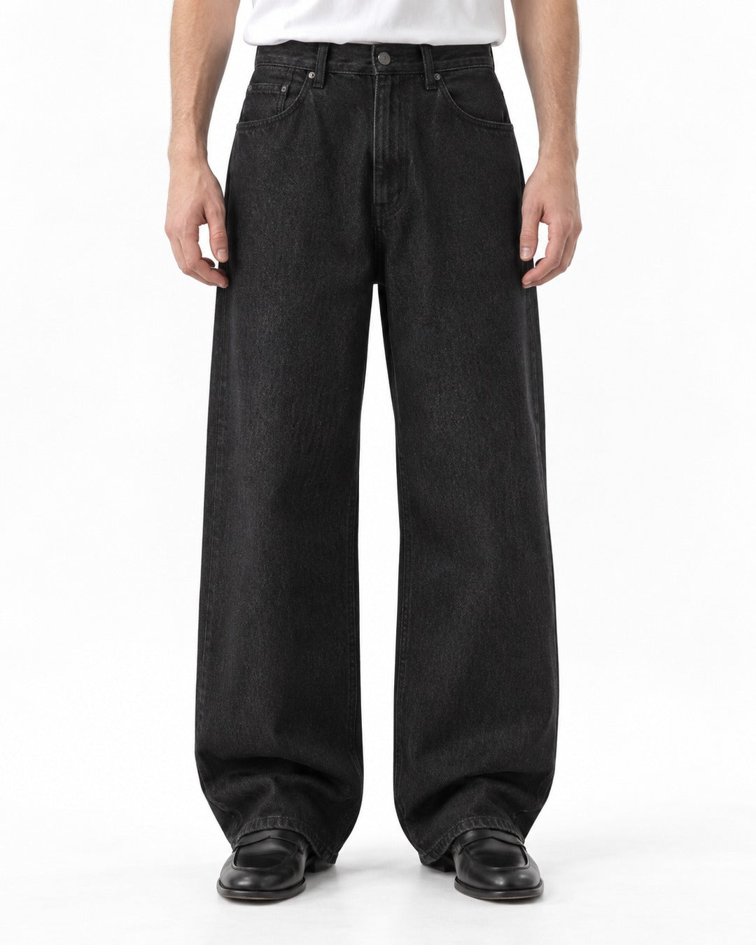 Wide-Leg Five-Pocket Jeans