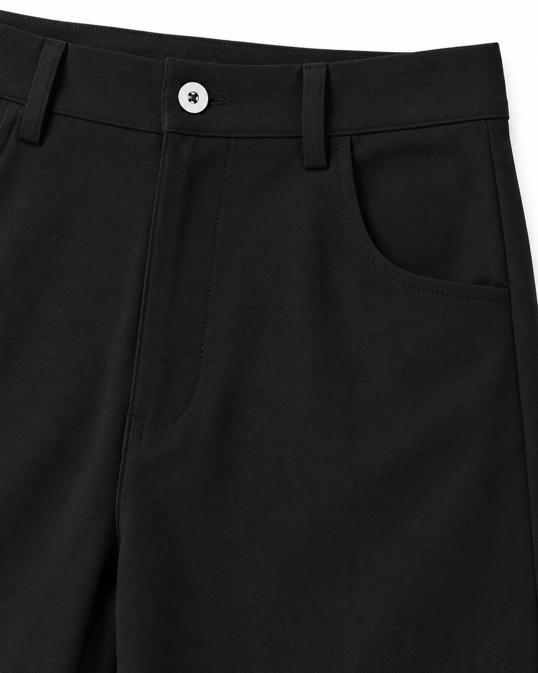 High-Waist Snap Fly Wide-Leg Trousers