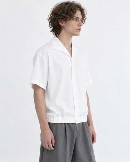 Open-Collar Short-Sleeve Shirt