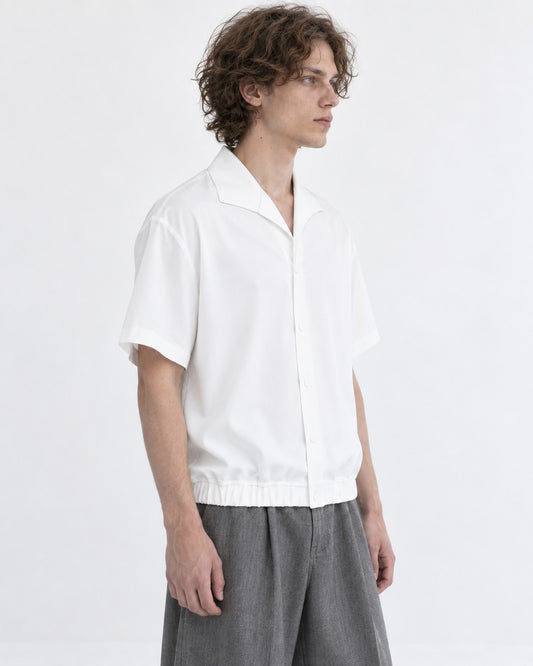 Open-Collar Short-Sleeve Shirt
