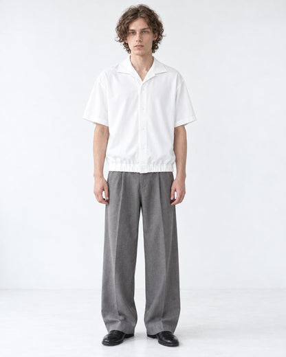 Open-Collar Short-Sleeve Shirt