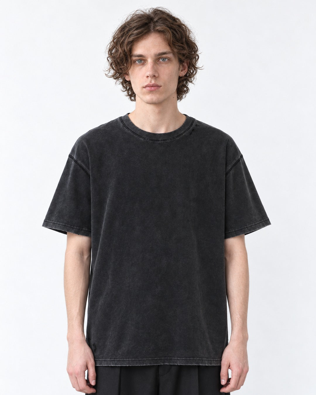 Washed Oversized Tee (Charcoal)