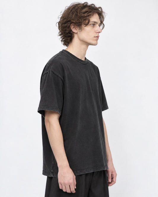 Washed Oversized Tee (Charcoal)